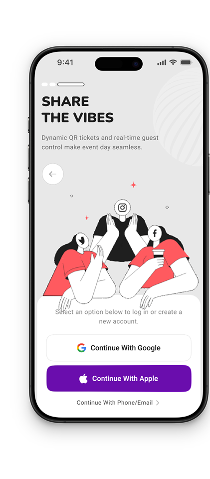 SecVite app on a phone